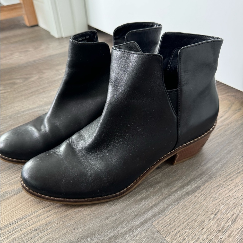 Cole Haan Black Leather Ankle Boots